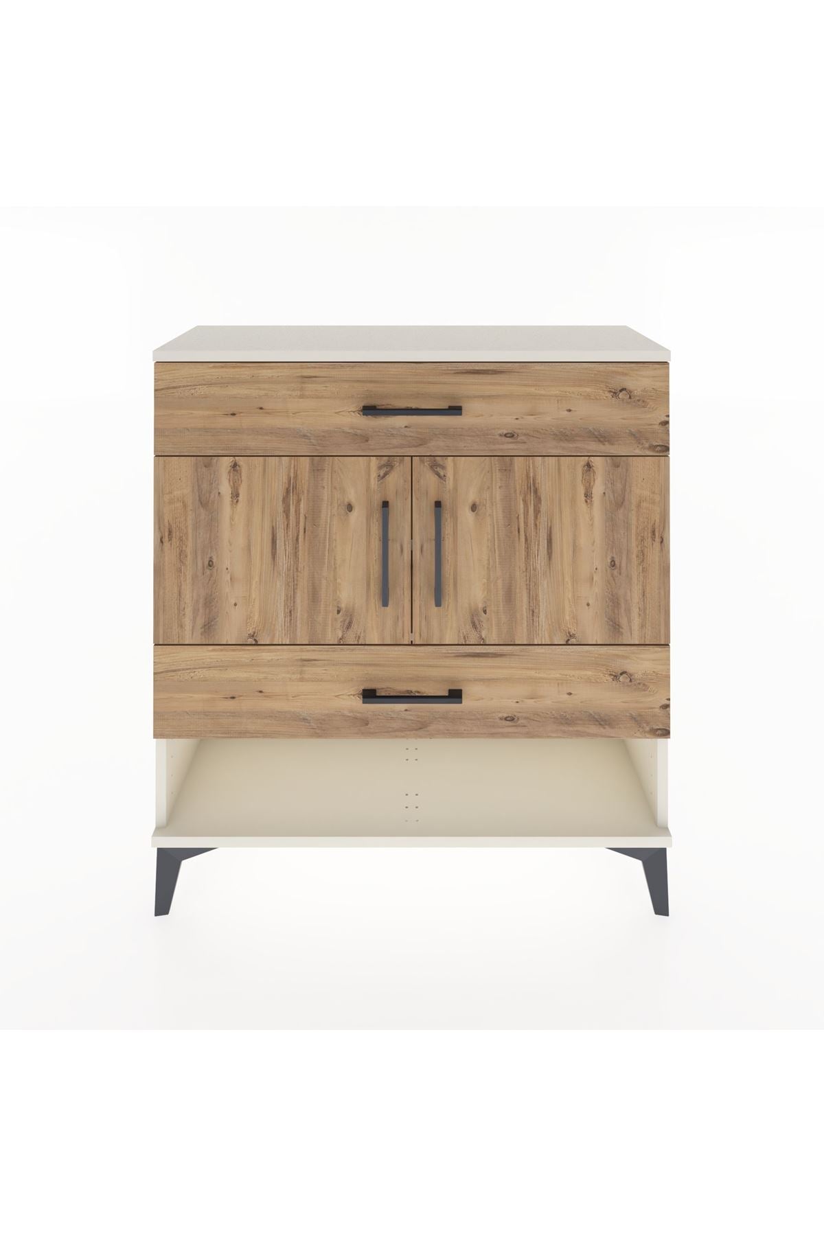 Arges Şifonyer 2 Raflı 2 Çekmeceli 2 Kapaklı 88x30x96 Aytaşı-Çam