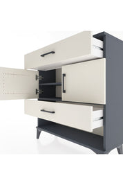 Arges Şifonyer 2 Raflı 2 Çekmeceli 2 Kapaklı 88x30x96 Antrasit-Aytaşı