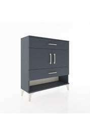 Arges Şifonyer 2 Raflı 2 Çekmeceli 2 Kapaklı 88x30x96 Antrasit-Antrasit