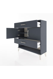 Arges Şifonyer 2 Raflı 2 Çekmeceli 2 Kapaklı 88x30x96 Antrasit-Antrasit