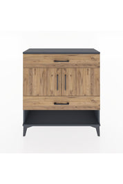 Arges Şifonyer 2 Raflı 2 Çekmeceli 2 Kapaklı 88x30x96 Antrasit-Çam