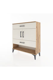 Arges Şifonyer 2 Raflı 2 Çekmeceli 2 Kapaklı 88x30x96 Çam-Aytaşı