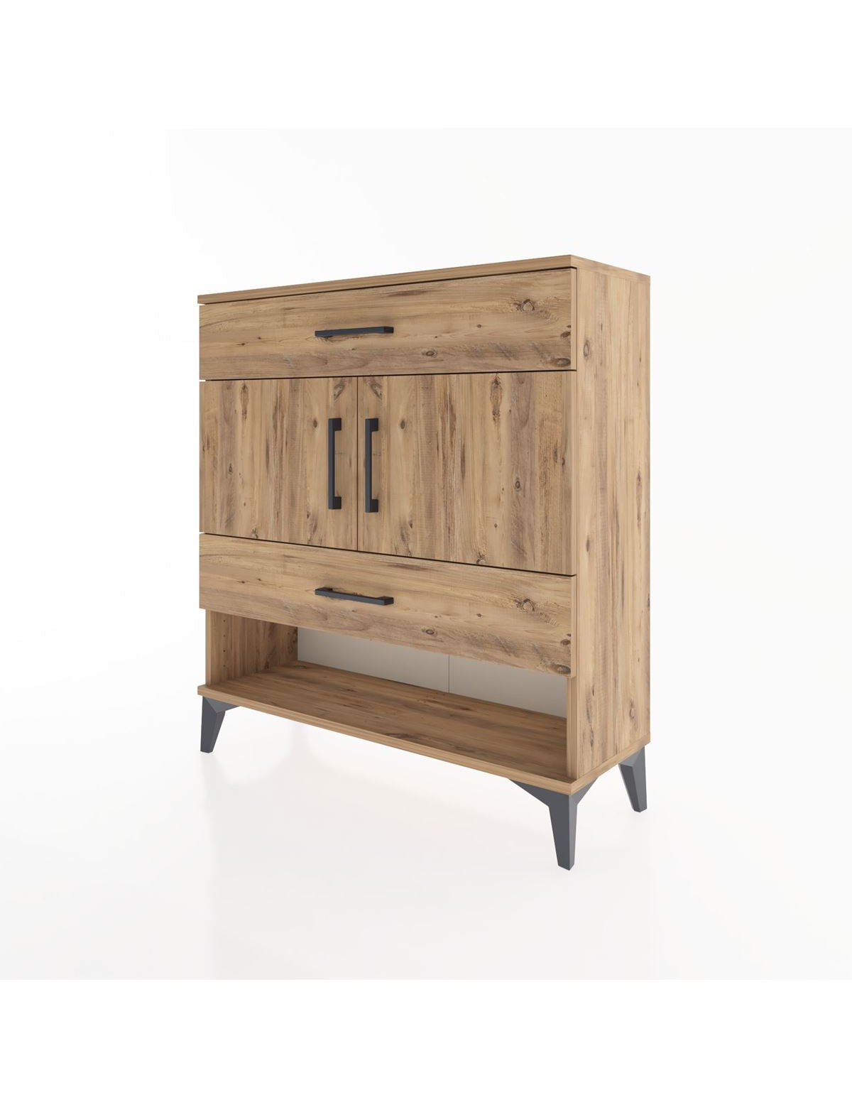 Arges Şifonyer 2 Raflı 2 Çekmeceli 2 Kapaklı 88x30x96 - S04M038V9A