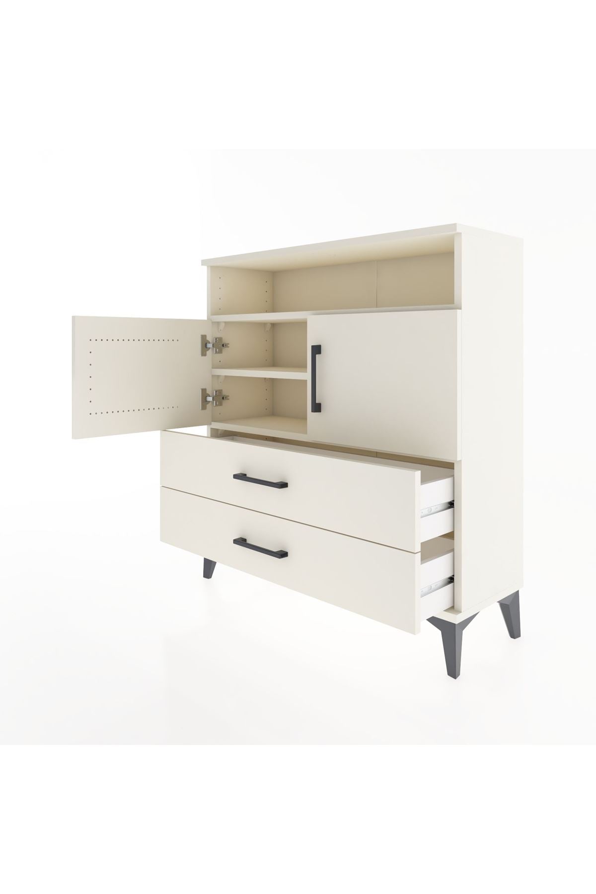 Arges Şifonyer 3 Raflı 2 Çekmeceli 2 Kapaklı 88x30x96 Aytaşı-Aytaşı