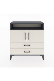 Arges Şifonyer 3 Raflı 2 Çekmeceli 2 Kapaklı 88x30x96 Antrasit-Aytaşı