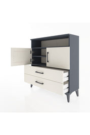 Arges Şifonyer 3 Raflı 2 Çekmeceli 2 Kapaklı 88x30x96 Antrasit-Aytaşı