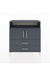 Arges Şifonyer 3 Raflı 2 Çekmeceli 2 Kapaklı 88x30x96 Antrasit-Antrasit