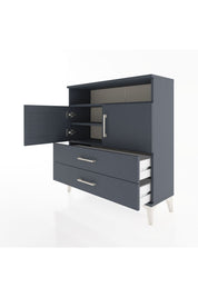 Arges Şifonyer 3 Raflı 2 Çekmeceli 2 Kapaklı 88x30x96 Antrasit-Antrasit