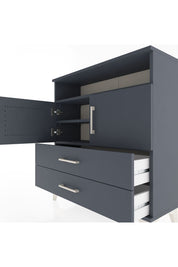 Arges Şifonyer 3 Raflı 2 Çekmeceli 2 Kapaklı 88x30x96 Antrasit-Antrasit