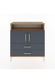 Arges Şifonyer 3 Raflı 2 Çekmeceli 2 Kapaklı 88x30x96 Çam-Antrasit