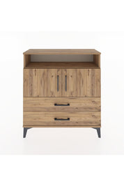 Arges Şifonyer 3 Raflı 2 Çekmeceli 2 Kapaklı 88x30x96 Çam-Çam