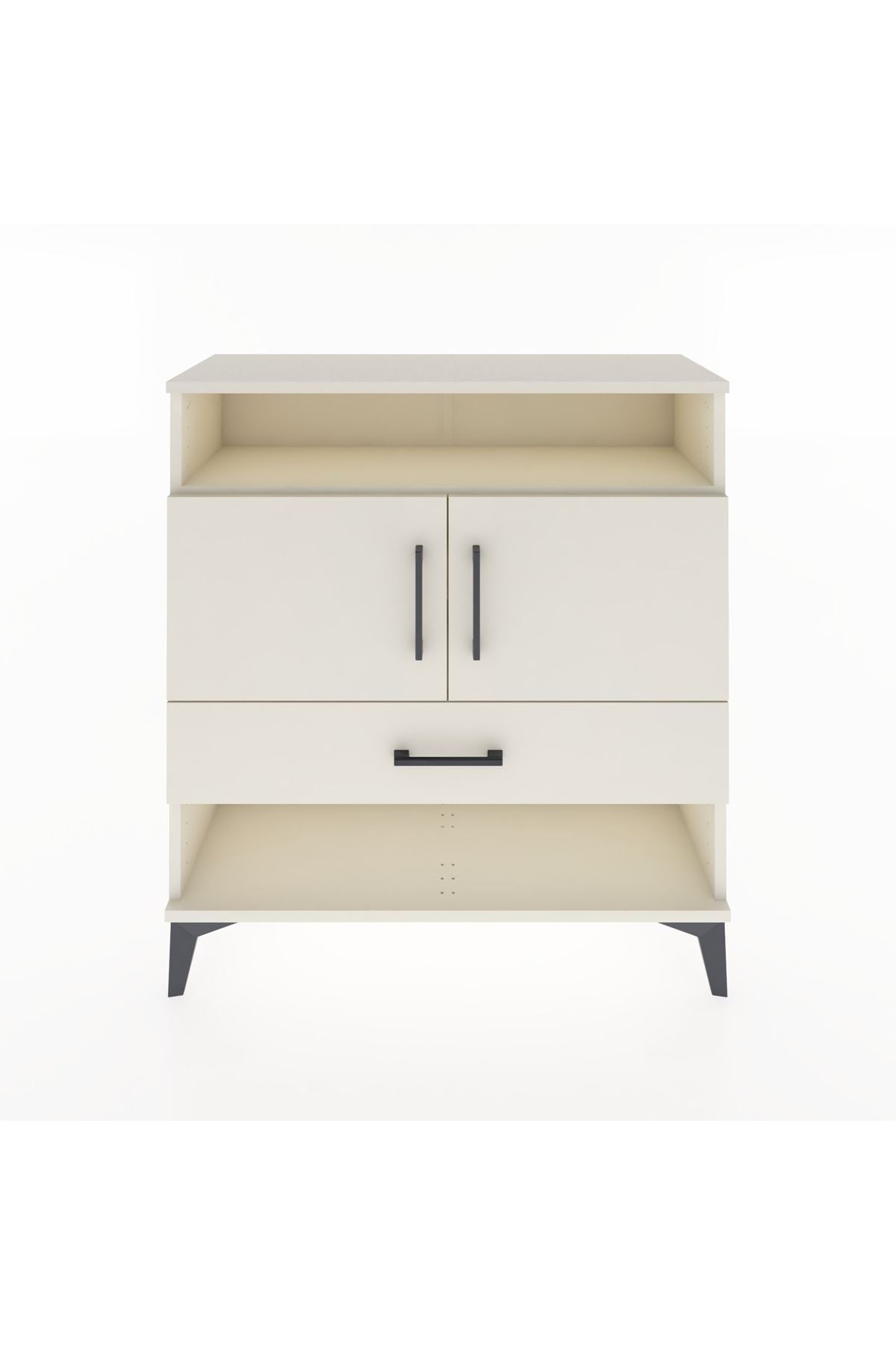 Arges Şifonyer 3 Raflı Tek Çekmeceli 2 Kapaklı 88x30x96 Aytaşı-Aytaşı