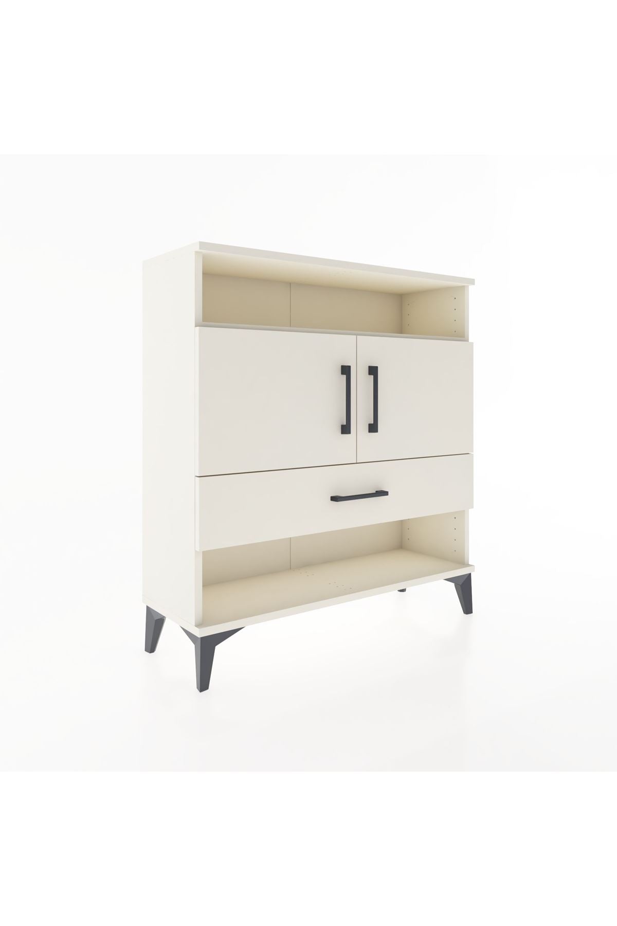 Arges Şifonyer 3 Raflı Tek Çekmeceli 2 Kapaklı 88x30x96 Aytaşı-Aytaşı