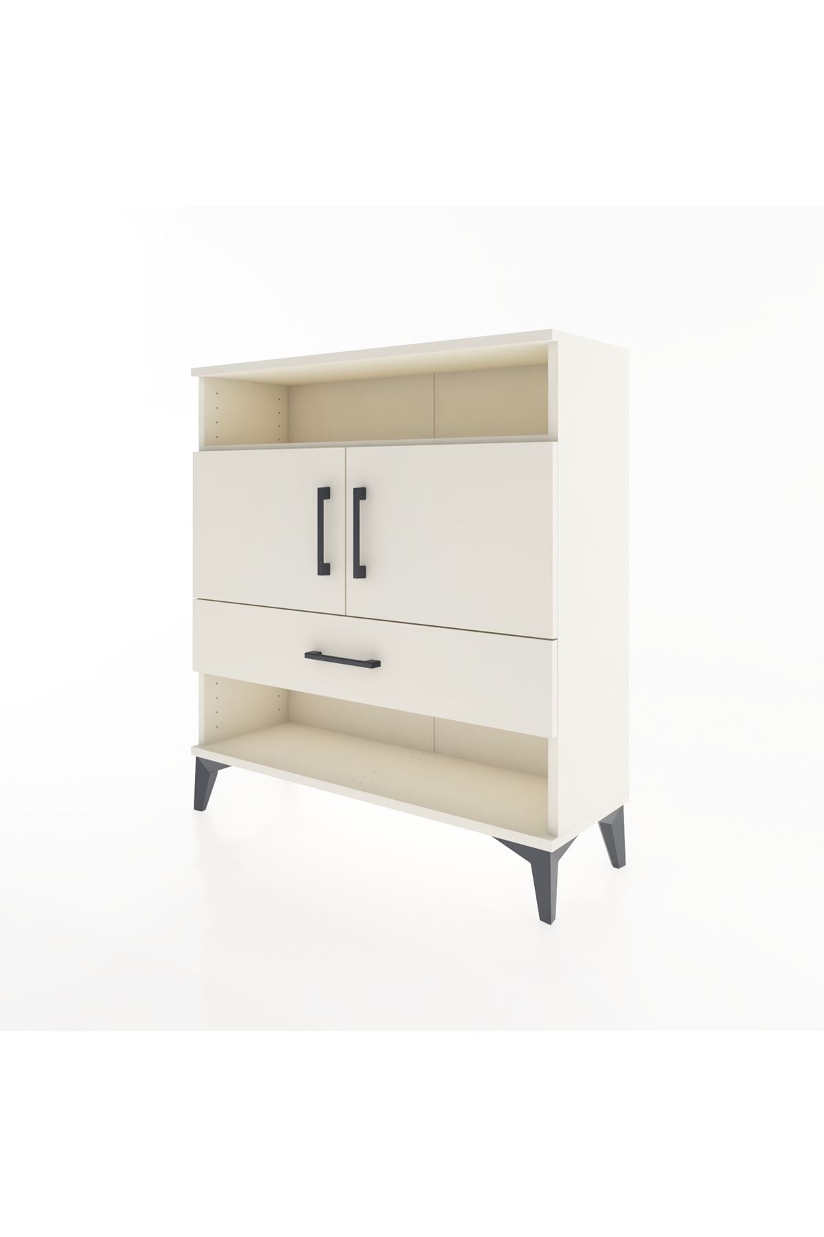 Arges Şifonyer 3 Raflı Tek Çekmeceli 2 Kapaklı 88x30x96 Aytaşı-Aytaşı