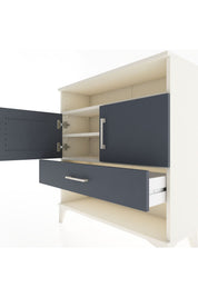 Arges Şifonyer 3 Raflı Tek Çekmeceli 2 Kapaklı 88x30x96 Aytaşı-Antrasit