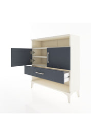 Arges Şifonyer 3 Raflı Tek Çekmeceli 2 Kapaklı 88x30x96 Aytaşı-Antrasit