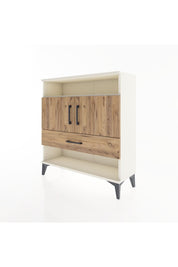 Arges Şifonyer 3 Raflı Tek Çekmeceli 2 Kapaklı 88x30x96 Aytaşı-Çam