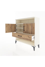 Arges Şifonyer 3 Raflı Tek Çekmeceli 2 Kapaklı 88x30x96 Aytaşı-Çam