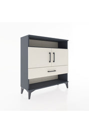 Arges Şifonyer 3 Raflı Tek Çekmeceli 2 Kapaklı 88x30x96 Antrasit-Aytaşı