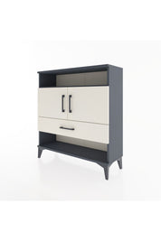 Arges Şifonyer 3 Raflı Tek Çekmeceli 2 Kapaklı 88x30x96 Antrasit-Aytaşı