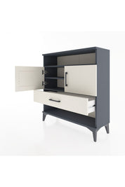 Arges Şifonyer 3 Raflı Tek Çekmeceli 2 Kapaklı 88x30x96 Antrasit-Aytaşı