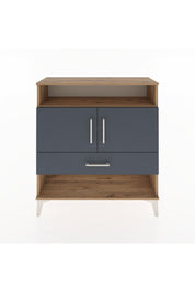 Arges Şifonyer 3 Raflı Tek Çekmeceli 2 Kapaklı 88x30x96 Çam-Antrasit