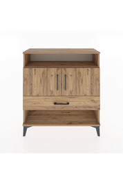 Arges Şifonyer 3 Raflı Tek Çekmeceli 2 Kapaklı 88x30x96 Çam-Çam