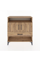 Arges Şifonyer 3 Raflı Tek Çekmeceli 2 Kapaklı 88x30x96