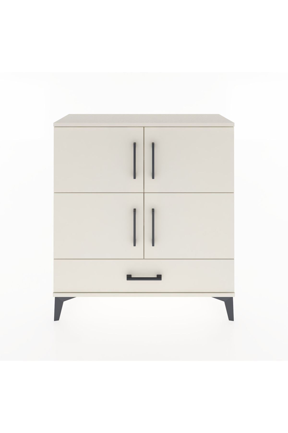 Arges Şifonyer 4 Raflı Tek Çekmeceli 4 Kapaklı 88x30x96 Aytaşı-Aytaşı