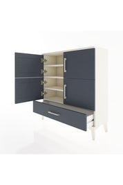 Arges Şifonyer 4 Raflı Tek Çekmeceli 4 Kapaklı 88x30x96 Aytaşı-Antrasit