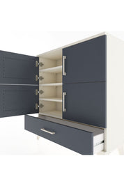 Arges Şifonyer 4 Raflı Tek Çekmeceli 4 Kapaklı 88x30x96 Aytaşı-Antrasit