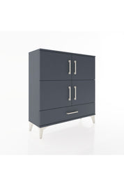 Arges Şifonyer 4 Raflı Tek Çekmeceli 4 Kapaklı 88x30x96 Antrasit-Antrasit