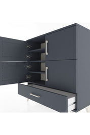 Arges Şifonyer 4 Raflı Tek Çekmeceli 4 Kapaklı 88x30x96 Antrasit-Antrasit