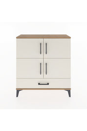 Arges Şifonyer 4 Raflı Tek Çekmeceli 4 Kapaklı 88x30x96 Çam-Aytaşı