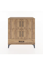 Arges Şifonyer 4 Raflı Tek Çekmeceli 4 Kapaklı 88x30x96 Çam-Çam