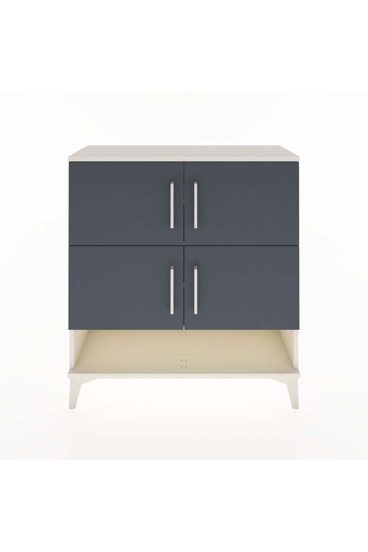 Arges Şifonyer 4 Raflı 4 Kapaklı 88x30x96 Aytaşı-Antrasit