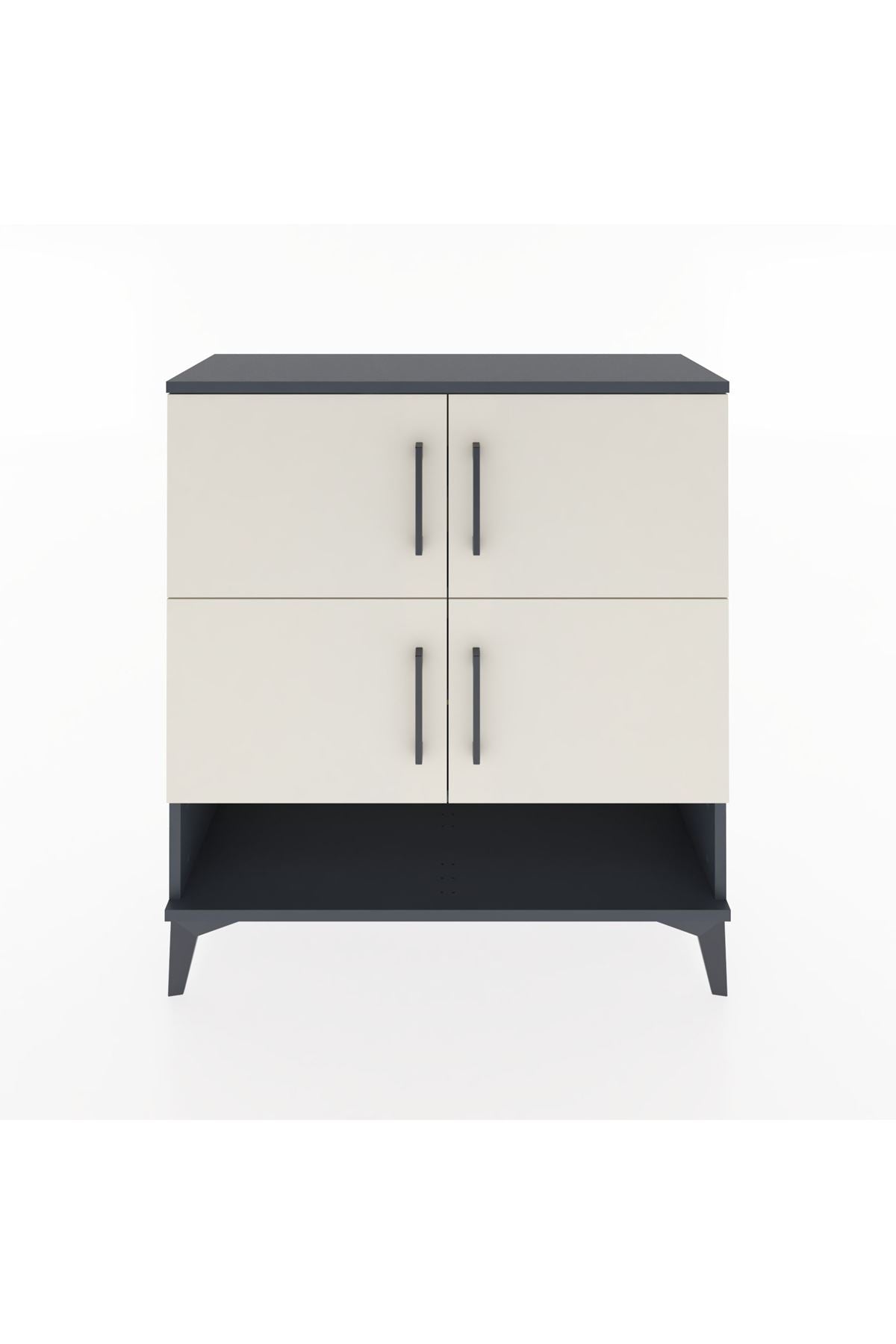 Arges Şifonyer 4 Raflı 4 Kapaklı 88x30x96 Antrasit-Aytaşı