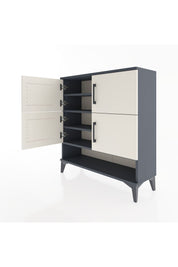 Arges Şifonyer 4 Raflı 4 Kapaklı 88x30x96 Antrasit-Aytaşı