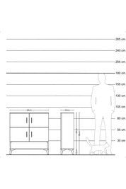 Arges Şifonyer 4 Raflı 4 Kapaklı 88x30x96 Antrasit-Aytaşı
