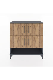 Arges Şifonyer 4 Raflı 4 Kapaklı 88x30x96 Antrasit-Çam