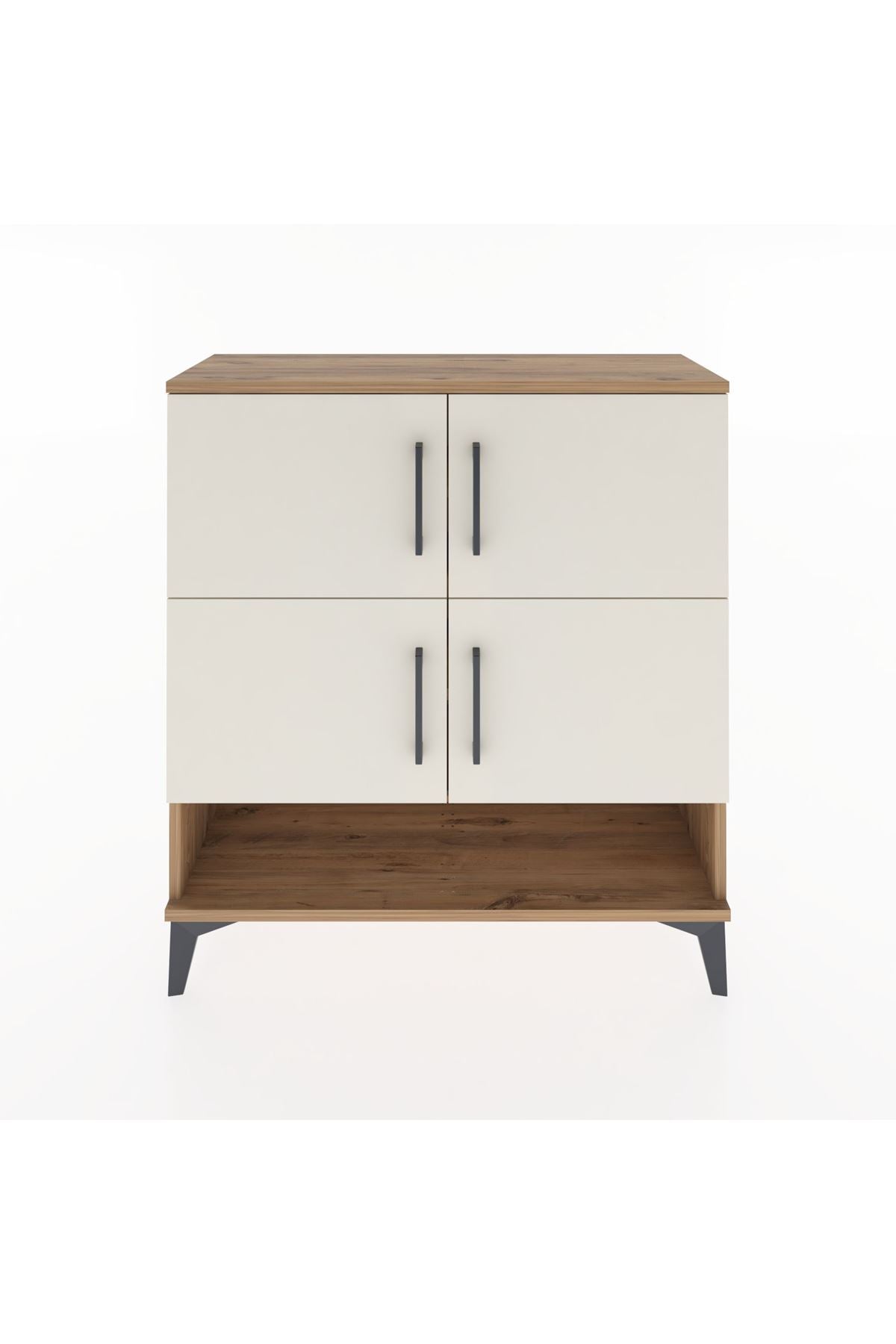 Arges Şifonyer 4 Raflı 4 Kapaklı 88x30x96 Çam-Aytaşı