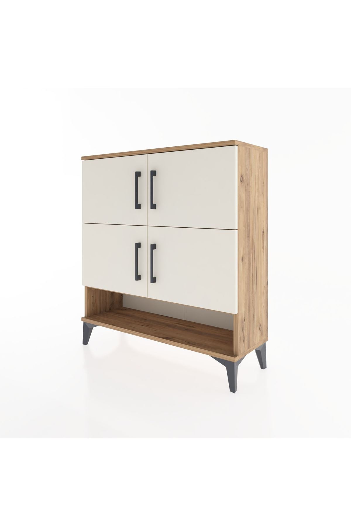 Arges Şifonyer 4 Raflı 4 Kapaklı 88x30x96 Çam-Aytaşı