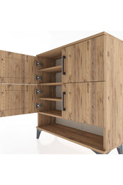 Arges Şifonyer 4 Raflı 4 Kapaklı 88x30x96 Çam-Çam