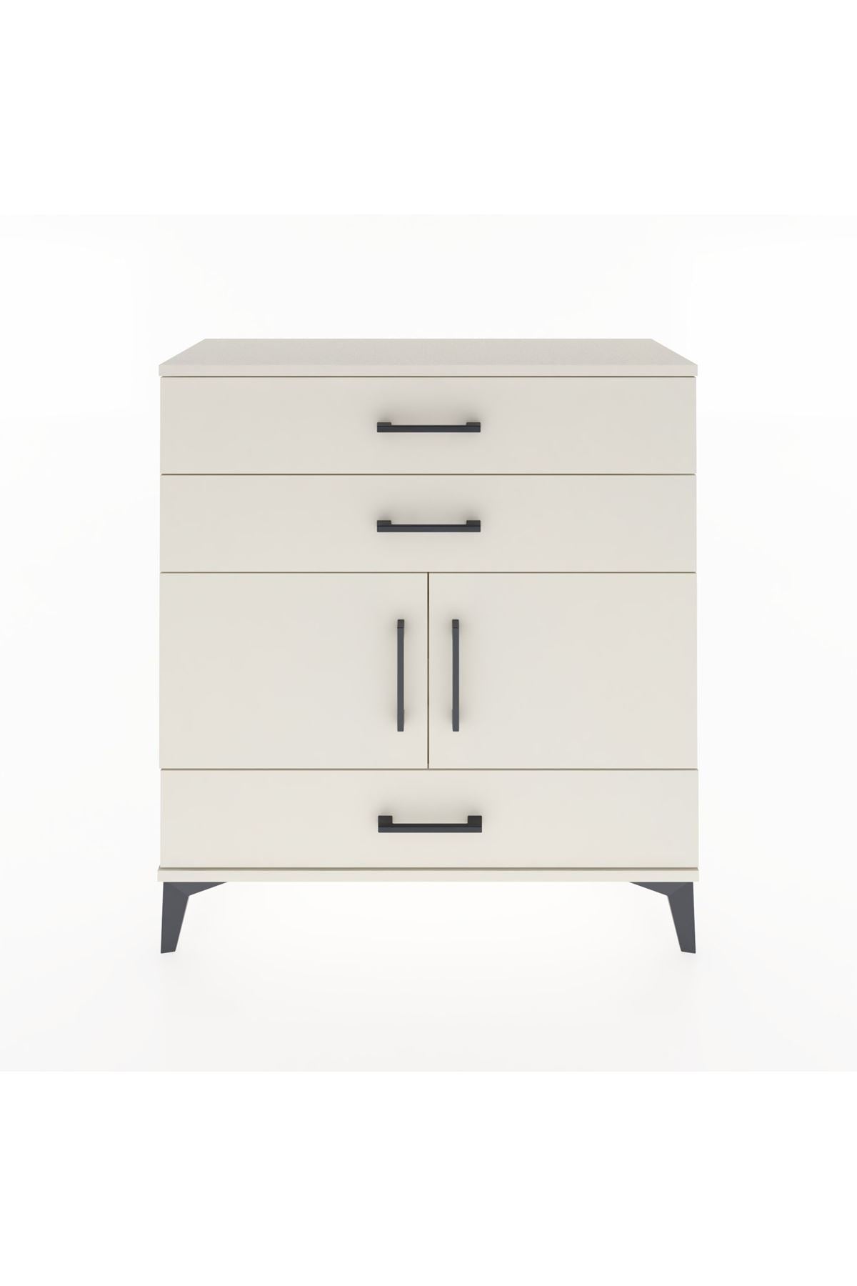 Arges Şifonyer 2 Raflı 3 Çekmeceli 2 Kapaklı 88x30x96 Aytaşı-Aytaşı