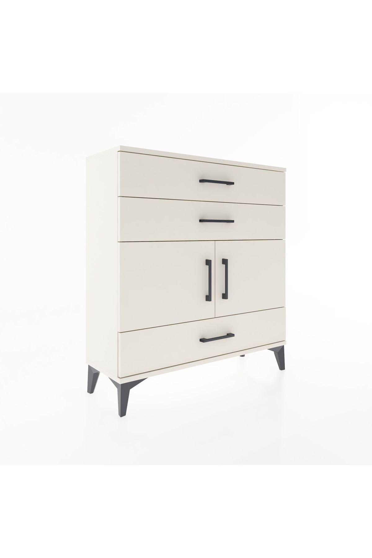 Arges Şifonyer 2 Raflı 3 Çekmeceli 2 Kapaklı 88x30x96 Aytaşı-Aytaşı