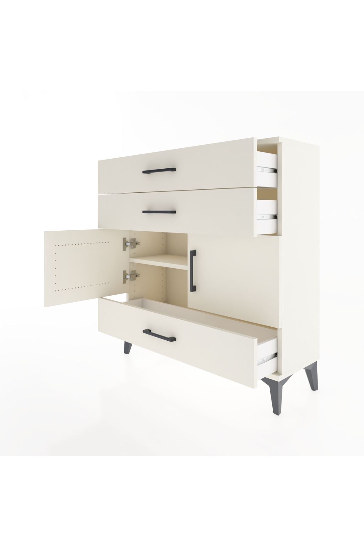 Arges Şifonyer 2 Raflı 3 Çekmeceli 2 Kapaklı 88x30x96 Aytaşı-Aytaşı