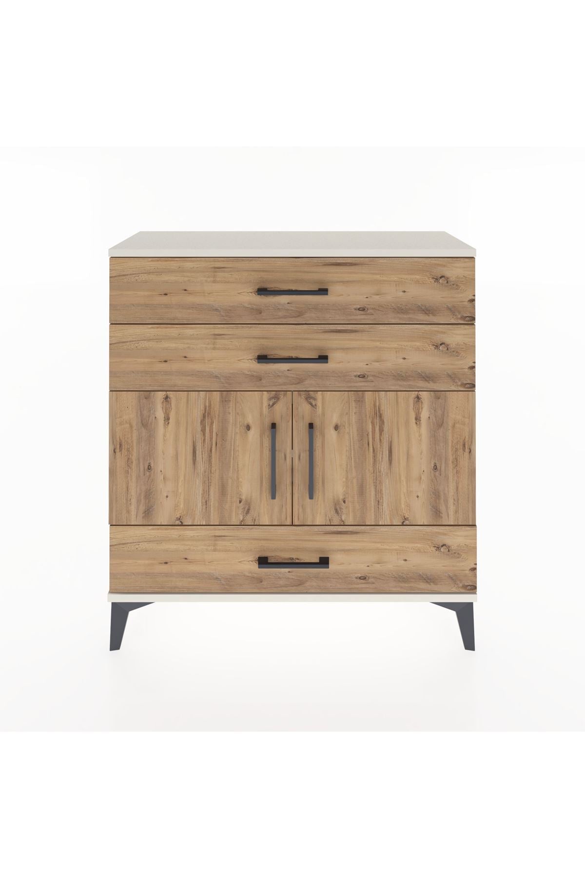 Arges Şifonyer 2 Raflı 3 Çekmeceli 2 Kapaklı 88x30x96 Aytaşı-Çam