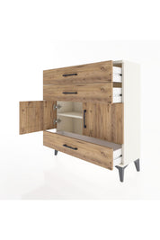 Arges Şifonyer 2 Raflı 3 Çekmeceli 2 Kapaklı 88x30x96 Aytaşı-Çam