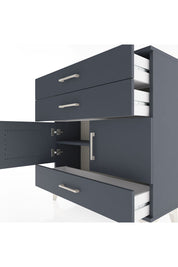 Arges Şifonyer 2 Raflı 3 Çekmeceli 2 Kapaklı 88x30x96 Antrasit-Antrasit