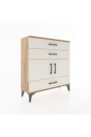 Arges Şifonyer 2 Raflı 3 Çekmeceli 2 Kapaklı 88x30x96 Çam-Aytaşı